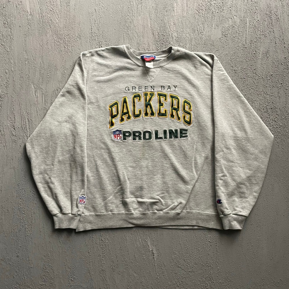 Vintage NFL Green Bay Packers Sweatshirt Men XL Gray 90s Champion